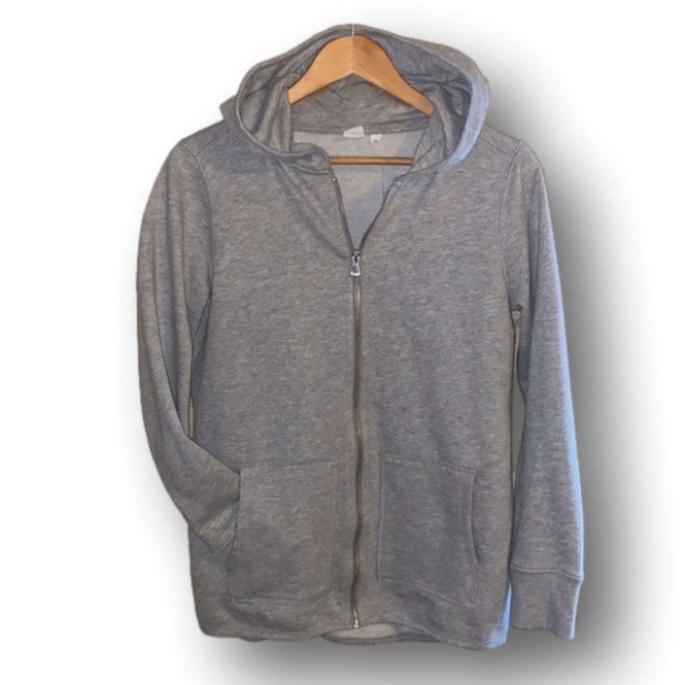 322. Gap Grey Hoodie. Zip up with pockets.
